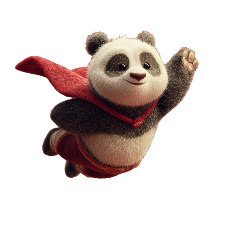 Pixar Panda Cape Vinyl Car Decal Sticker – Waterproof & UV-Resistant 8"
