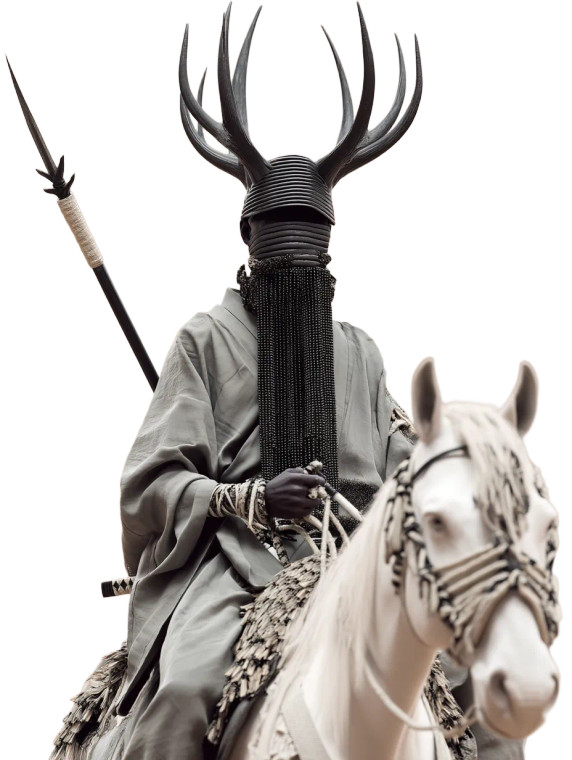 Songhai Spear Wielder Vinyl Car Decal Sticker – Waterproof & UV-Resistant 8"
