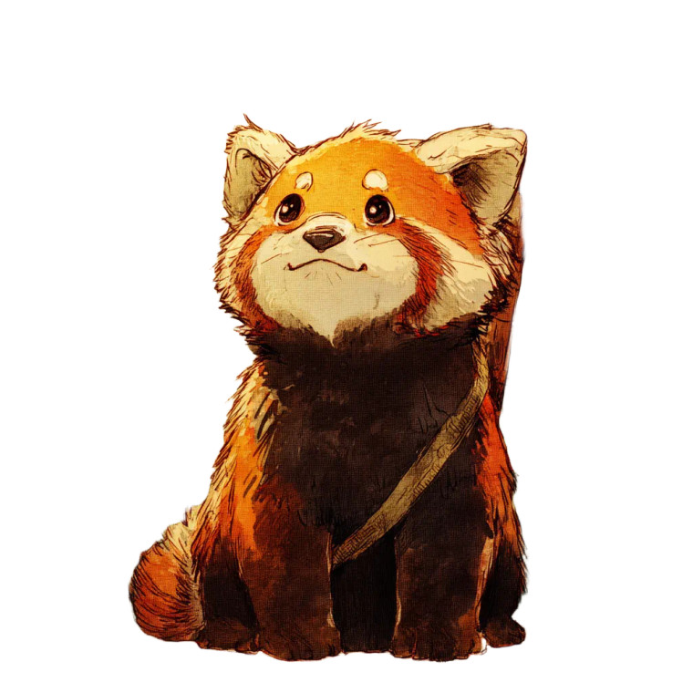 Ghibli Red Panda Vinyl Car Decal Sticker – Waterproof & UV-Resistant 8"