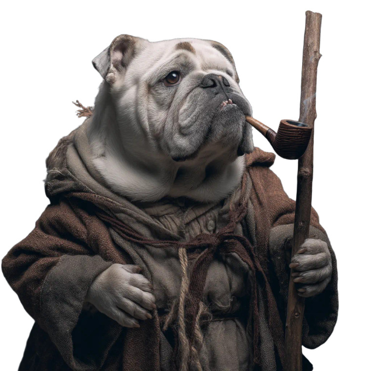 Bulldog As Frodo Vinyl Car Decal Sticker – Waterproof & UV-Resistant 8"