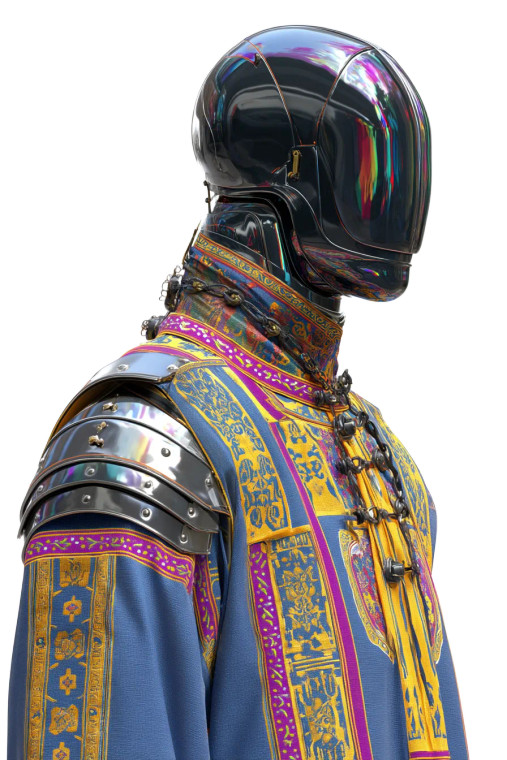 Futuristic Royal Humanoid Vinyl Car Decal Sticker – Waterproof & UV-Resistant 8"