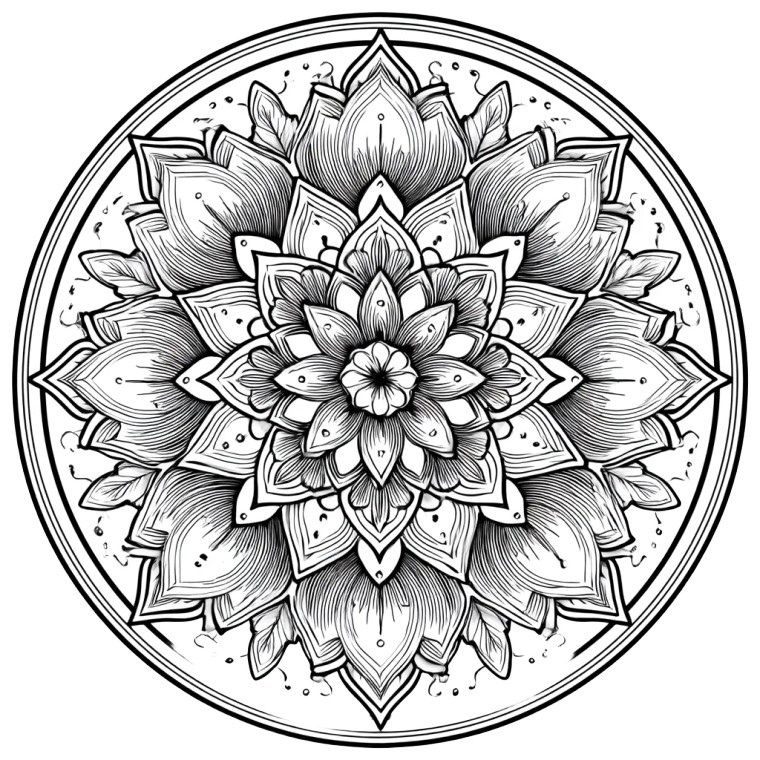 Coloring Mandala Vinyl Car Decal Sticker – Waterproof & UV-Resistant 8"