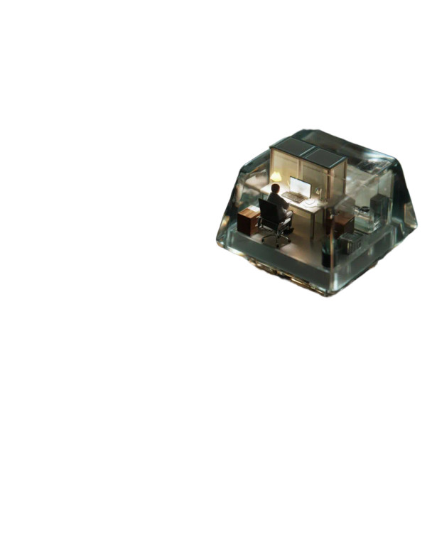 Surreal Office Keyboard Vinyl Car Decal Sticker – Waterproof & UV-Resistant 8"