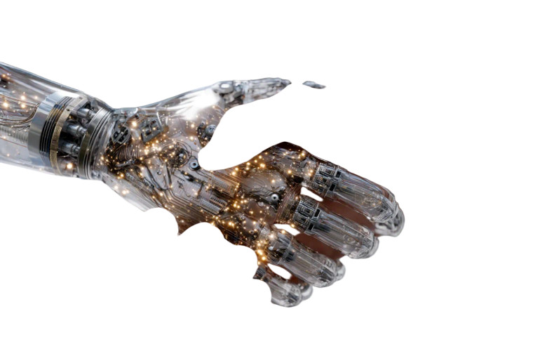 Ai Handshake Vinyl Car Decal Sticker – Waterproof & UV-Resistant 8"