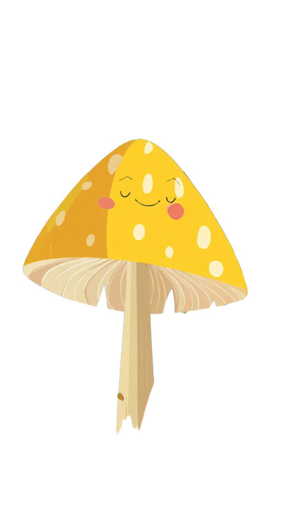 Cute Mushroom Wallpaper Vinyl Car Decal Sticker – Waterproof & UV-Resistant 8"
