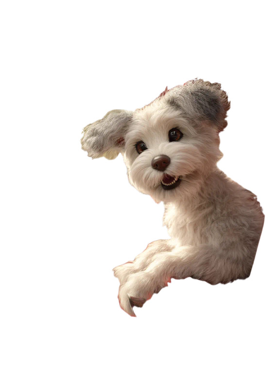 Fluffy Dog In Car V2 Vinyl Car Decal Sticker – Waterproof & UV-Resistant 8"