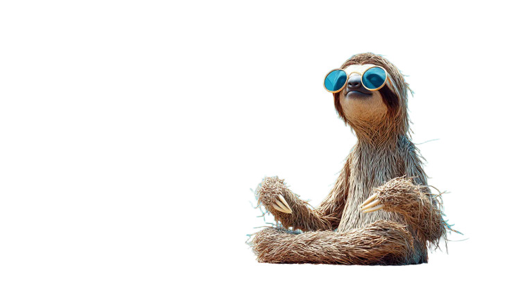 Relaxing Sloth Vinyl Car Decal Sticker – Waterproof & UV-Resistant 8"
