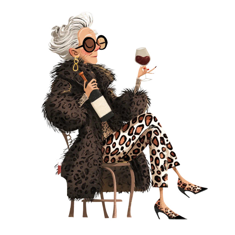 Stylish Old Lady Vinyl Car Decal Sticker – Waterproof & UV-Resistant 8"