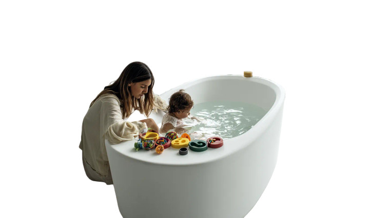 Mother And Baby Bath Vinyl Car Decal Sticker – Waterproof & UV-Resistant 8"