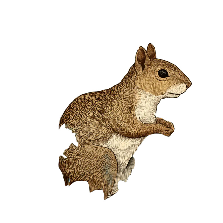Vintage Squirrel Design Vinyl Car Decal Sticker – Waterproof & UV-Resistant 8"
