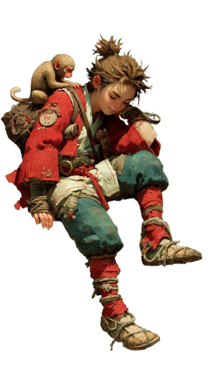 Mystical Monkey Embodiment Vinyl Car Decal Sticker – Waterproof & UV-Resistant 8"