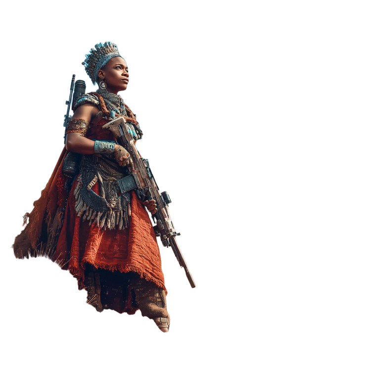 Futuristic Warrior V7 Vinyl Car Decal Sticker – Waterproof & UV-Resistant 8"