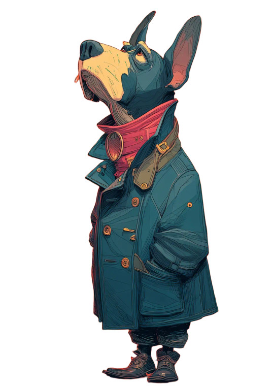 Dapper Dog Vinyl Car Decal Sticker – Waterproof & UV-Resistant 8"