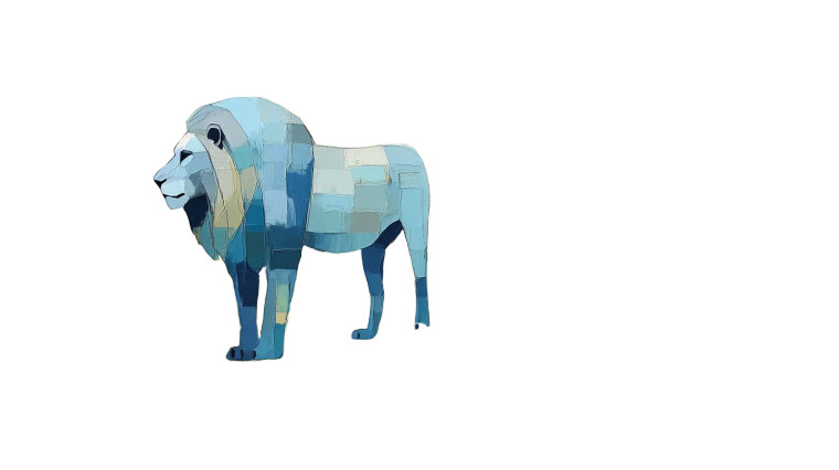 Abstract Lion Herd Vinyl Car Decal Sticker – Waterproof & UV-Resistant 8"