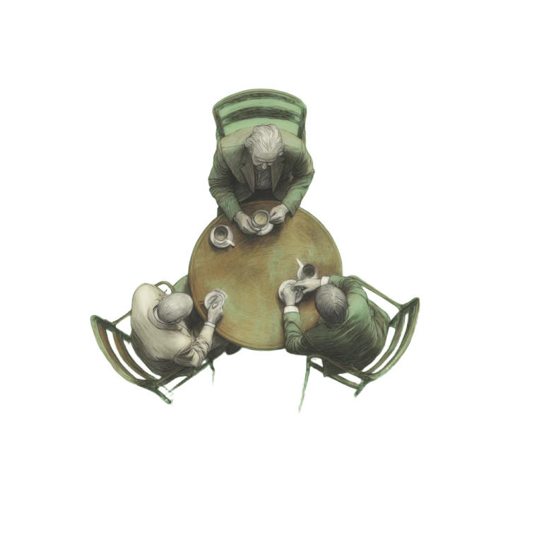 Coffee Table Talk Vinyl Car Decal Sticker – Waterproof & UV-Resistant 8"