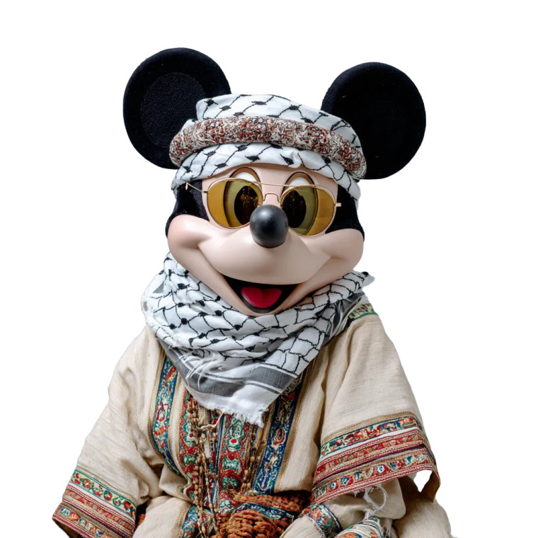 Arab Mickey Mouse Vinyl Car Decal Sticker – Waterproof & UV-Resistant 8"