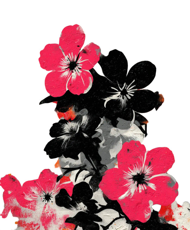 Banksy-Style Floral Art Vinyl Car Decal Sticker – Waterproof & UV-Resistant 8"