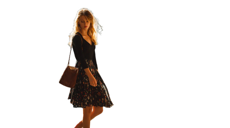 Girl Walking Vinyl Car Decal Sticker – Waterproof & UV-Resistant 8"