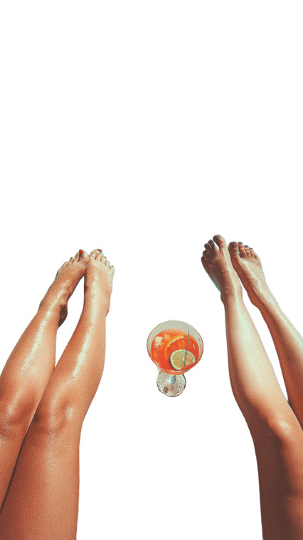 Poolside Relaxation V2 Vinyl Car Decal Sticker – Waterproof & UV-Resistant 8"