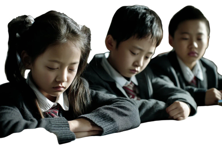 Dejected Schoolchildren Vinyl Car Decal Sticker – Waterproof & UV-Resistant 8"