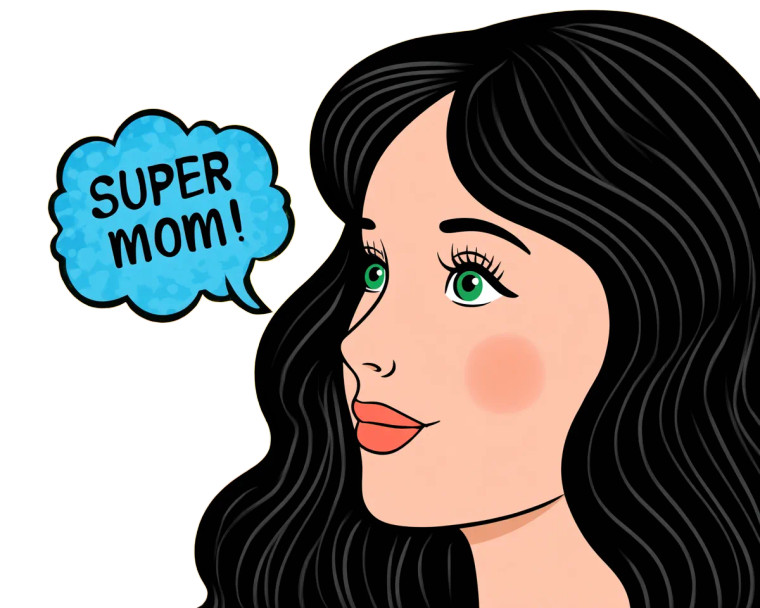 Supermom Comic Vinyl Car Decal Sticker – Waterproof & UV-Resistant 8"