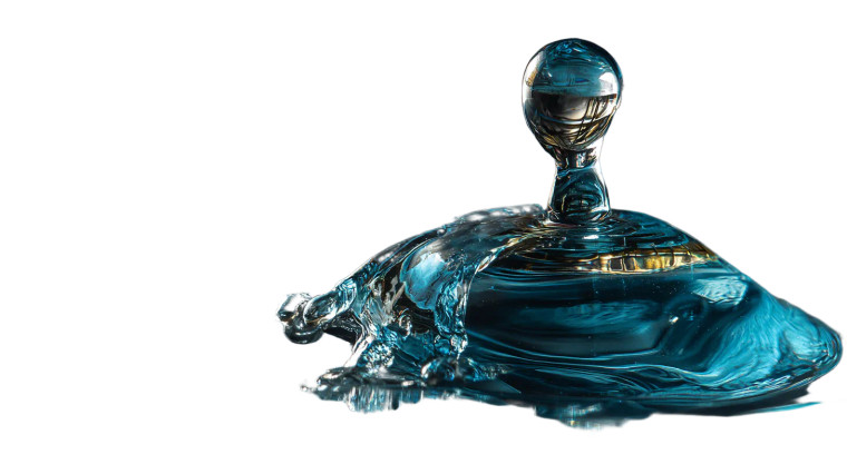 Blue Liquid Droplet Vinyl Car Decal Sticker – Waterproof & UV-Resistant 8"