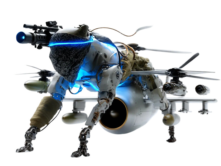 Cyberpunk Combat Drone Vinyl Car Decal Sticker – Waterproof & UV-Resistant 8"