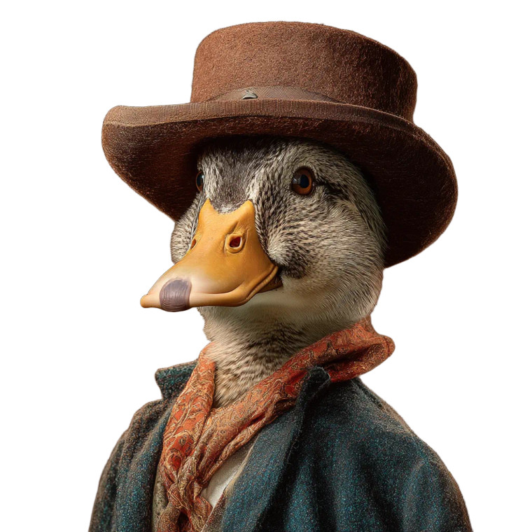 Count Duck V2 Vinyl Car Decal Sticker – Waterproof & UV-Resistant 8"