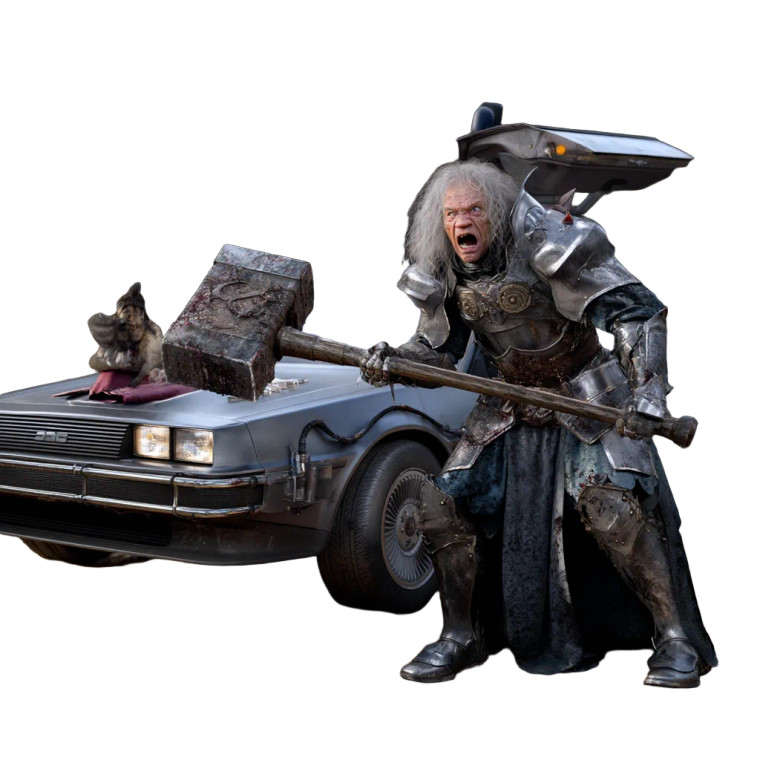 Delorean Vs Knight Vinyl Car Decal Sticker – Waterproof & UV-Resistant 8"