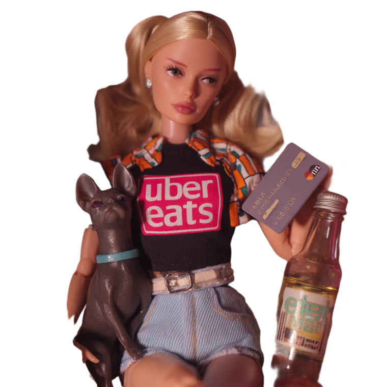 Collectible Blonde Doll Vinyl Car Decal Sticker – Waterproof & UV-Resistant 8"