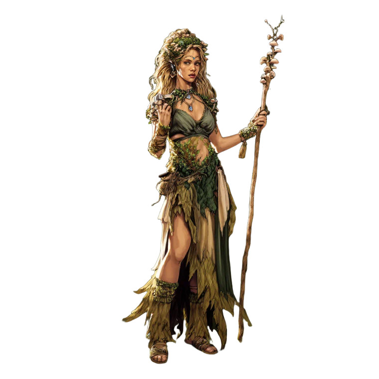 Fungus Druid Woman Vinyl Car Decal Sticker – Waterproof & UV-Resistant 8"