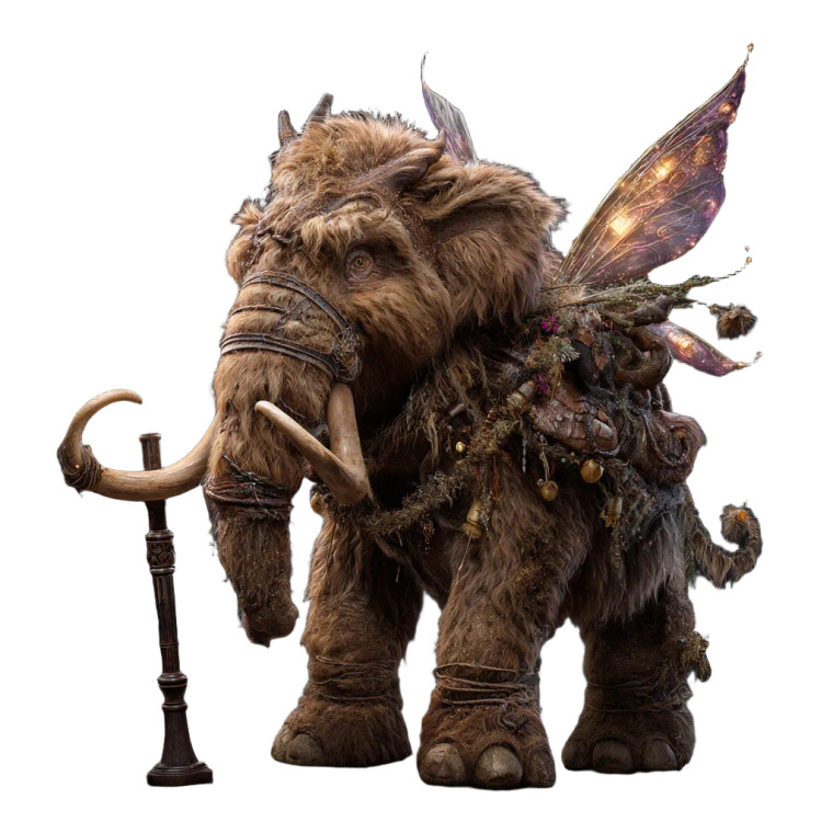 Mammoth Fairy Vinyl Car Decal Sticker – Waterproof & UV-Resistant 8"