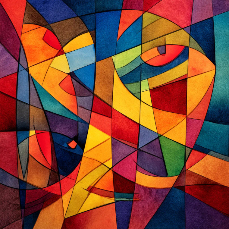 Abstract Geometric Design Vinyl Car Decal Sticker – Waterproof & UV-Resistant 8"