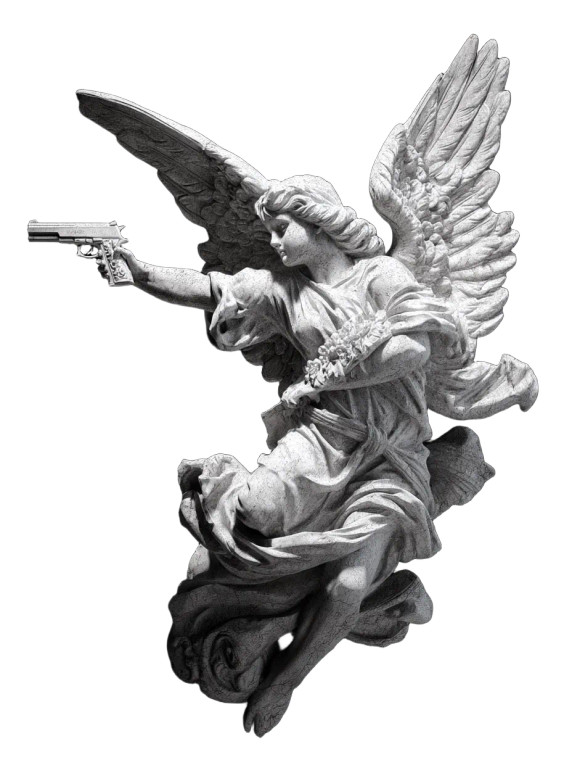 Flying Angel Statue V7 Vinyl Car Decal Sticker – Waterproof & UV-Resistant 8"