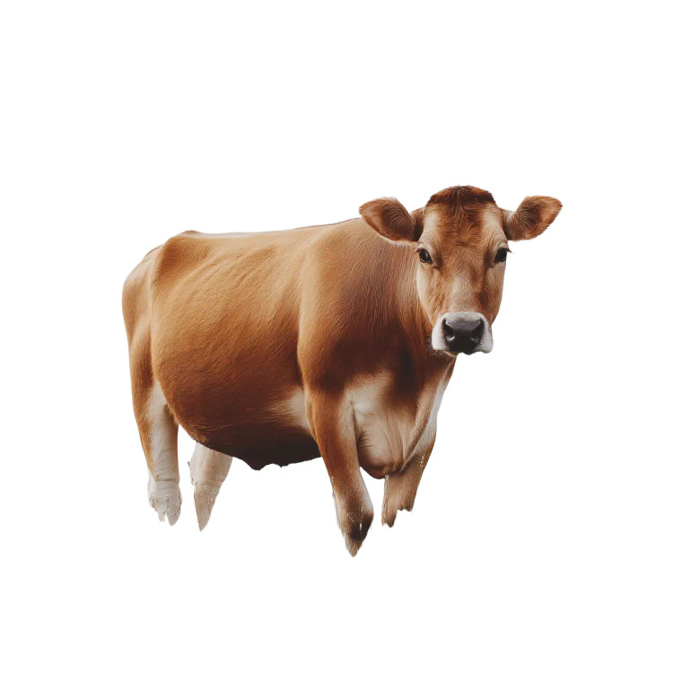 Brown Cow Vinyl Car Decal Sticker – Waterproof & UV-Resistant 8"