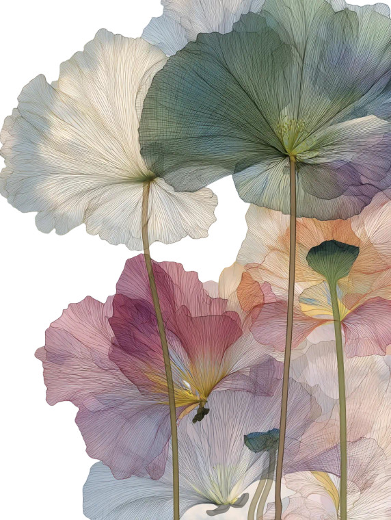 Ethereal Floral Illustration Vinyl Car Decal Sticker – Waterproof & UV-Resistant 8"