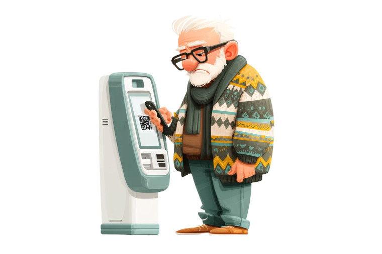 Cryptocurrency Payment Cartoon Vinyl Car Decal Sticker – Waterproof & UV-Resistant 8"