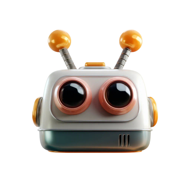 Adorable Robot Icon Vinyl Car Decal Sticker – Waterproof & UV-Resistant 8"