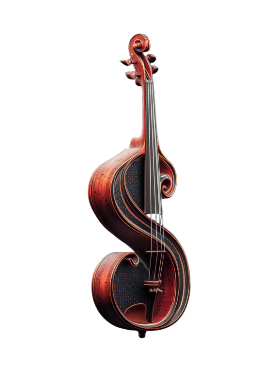 Violin S Vinyl Car Decal Sticker – Waterproof & UV-Resistant 8"