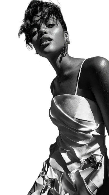 Futuristic Fashion Portrait V18 Vinyl Car Decal Sticker – Waterproof & UV-Resistant 8"