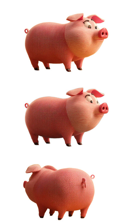 Cartoon Pig Views Vinyl Car Decal Sticker – Waterproof & UV-Resistant 8"