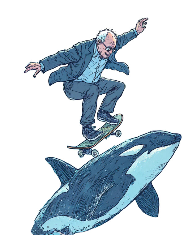 Bernie Sanders Kickflip Vinyl Car Decal Sticker – Waterproof & UV-Resistant 8"
