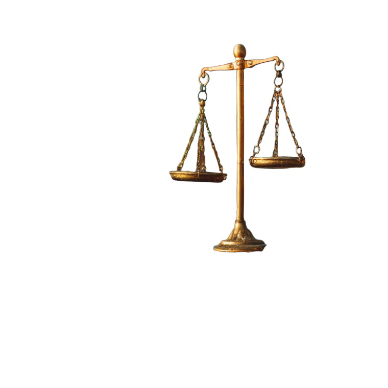 Golden Justice Scale V2 Vinyl Car Decal Sticker – Waterproof & UV-Resistant 8"