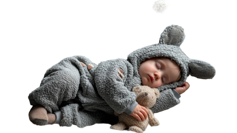 Sleeping Baby Moonlight Vinyl Car Decal Sticker – Waterproof & UV-Resistant 8"