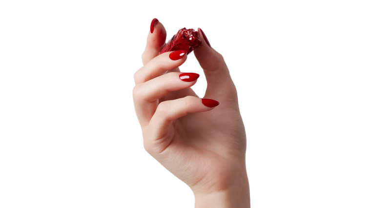 Red Nails Makeup Vinyl Car Decal Sticker – Waterproof & UV-Resistant 8"