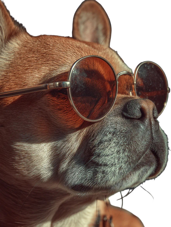 Stylish Dog Portrait V3 Vinyl Car Decal Sticker – Waterproof & UV-Resistant 8"