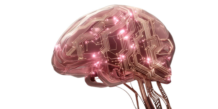 Glowing Digital Brain Vinyl Car Decal Sticker – Waterproof & UV-Resistant 8"