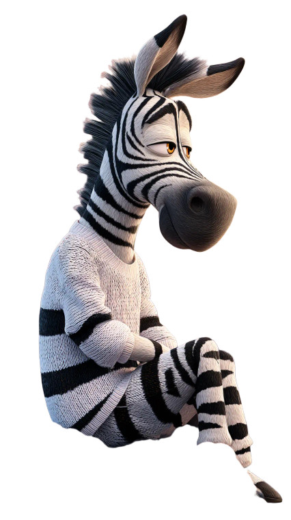Contemplative Zebra Vinyl Car Decal Sticker – Waterproof & UV-Resistant 8"
