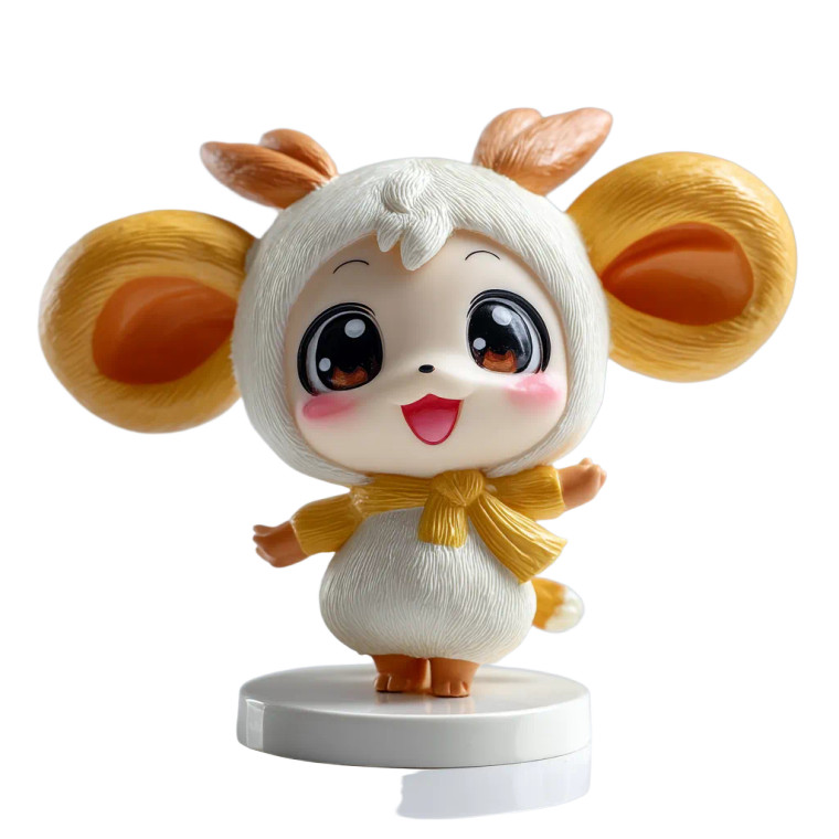 Chibi Animal Figurine Vinyl Car Decal Sticker – Waterproof & UV-Resistant 8"