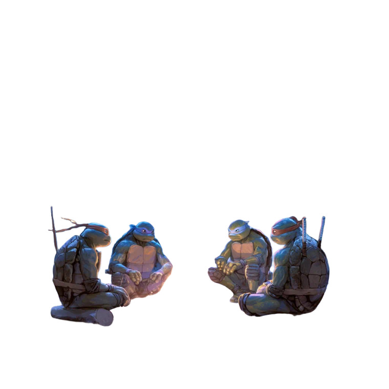 Ninja Turtles Meditating Vinyl Car Decal Sticker – Waterproof & UV-Resistant 8"